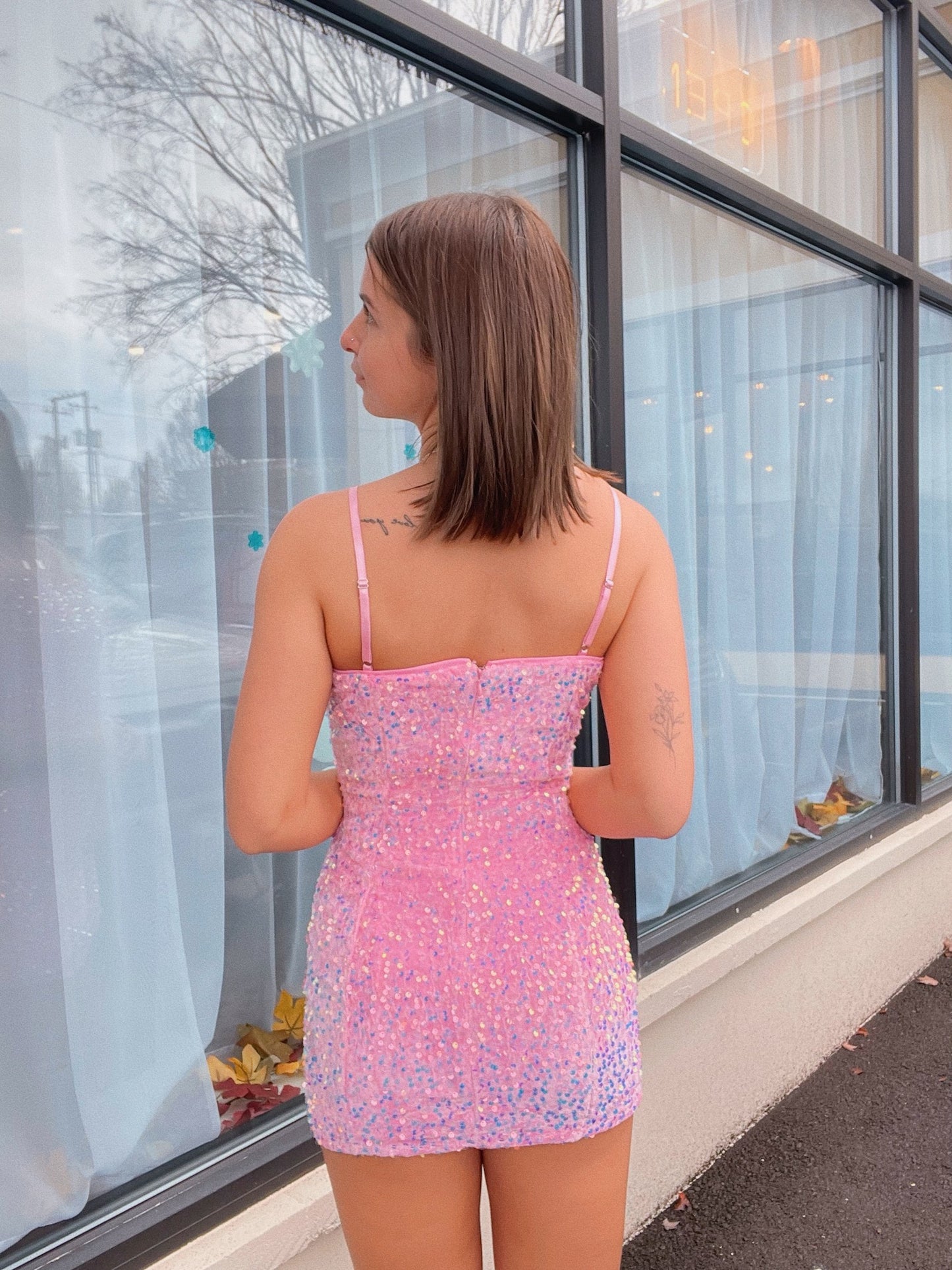 Sequins Dress W/Straps