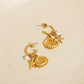 Marlène 18K Gold Non-Tarnish Sea Shell and Star Earring
