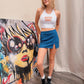 Denim Spilt Skort