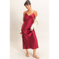 Satin V-Neck Slip Dress