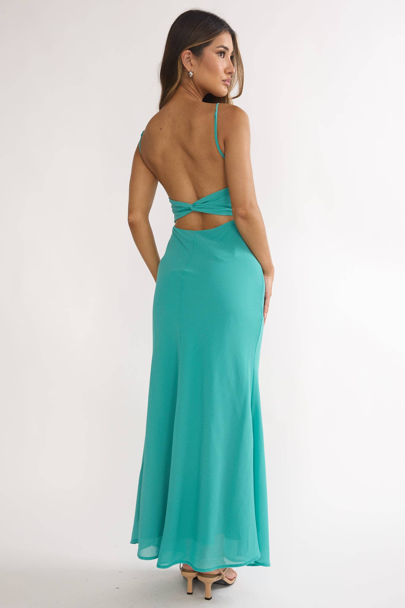 NERIDA TWIST BACK MAXI DRESS