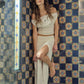 FARRAH RUCHED MAXI SKIRT