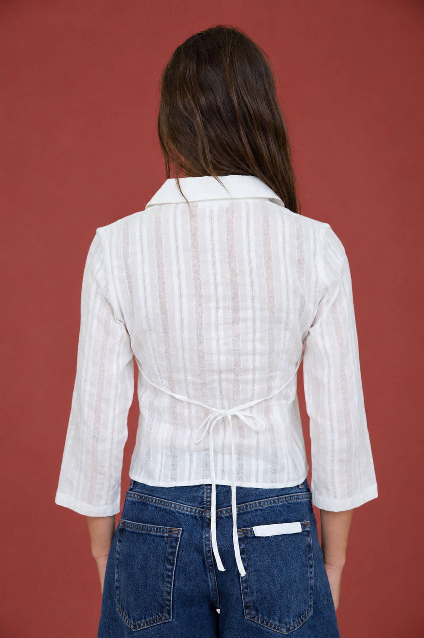Collared White Button Up