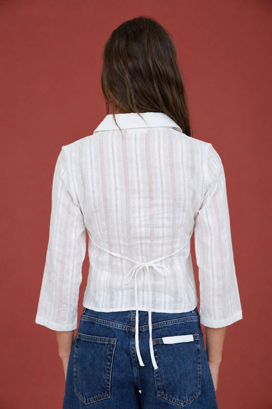 Collared White Button Up