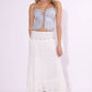 Grommet + Detailed Haky Hem Maxi Skirt