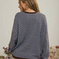 Henley Striped Sweater