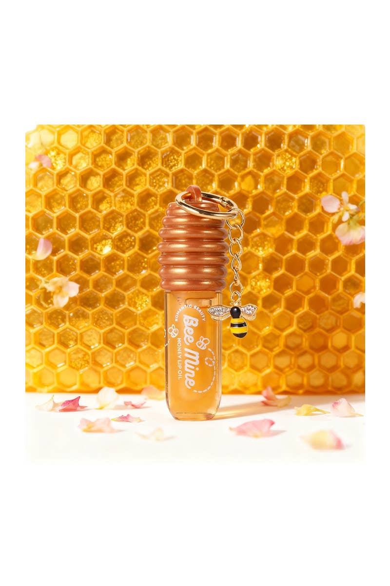Bee Mine Honey Lip Oil Keychain