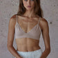 Seamless Ribbed Plunged V-Neck Bralette