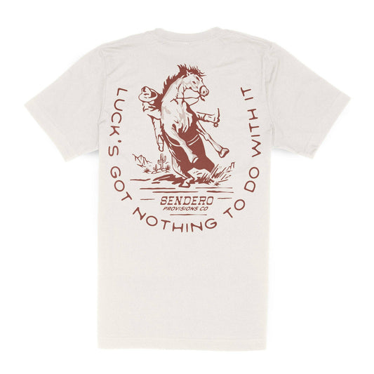 No Luck T-Shirt: Vintage White / Large