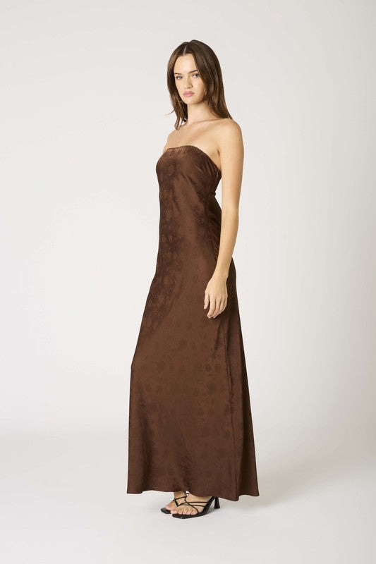 Floral Maxi Satin Dress