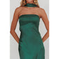 Halter Satin Maxi Dress