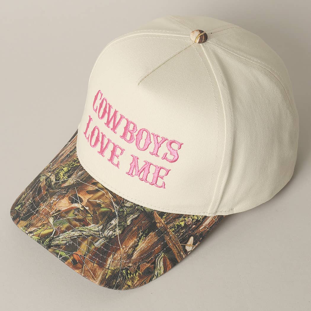 Cowboys Love Me Embroidery Camo Two-Tone Cap