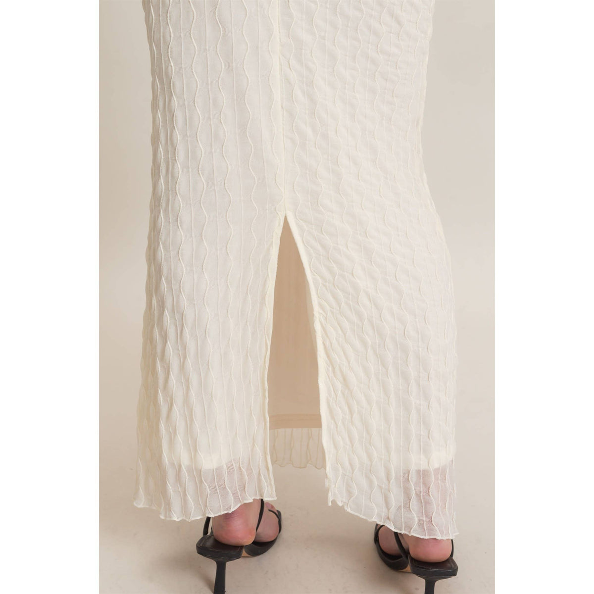 Textured Maxi Skirt