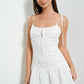 Eyelet Drop Waist Mini Dress