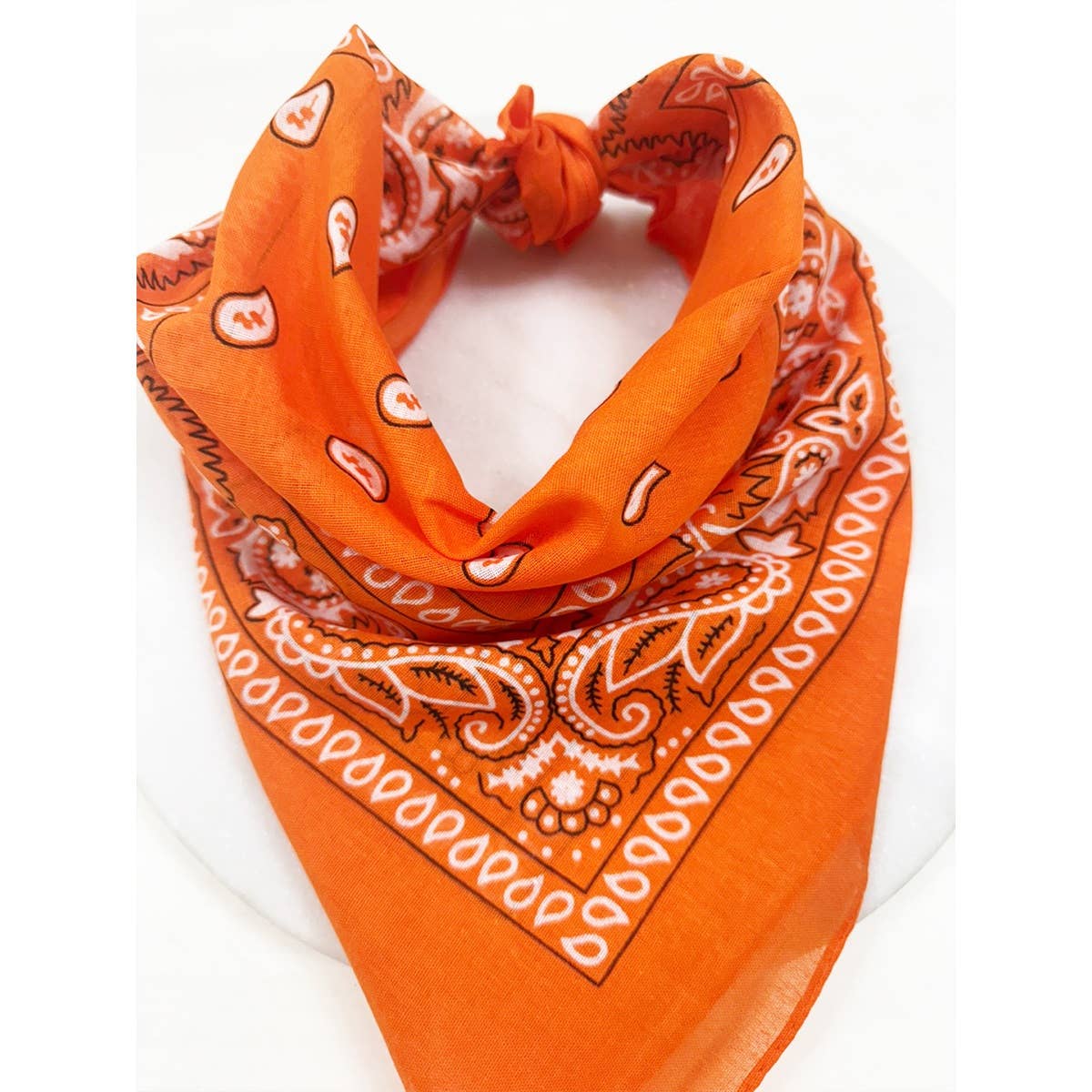 ORANGE Pasley Pattern Bandanas