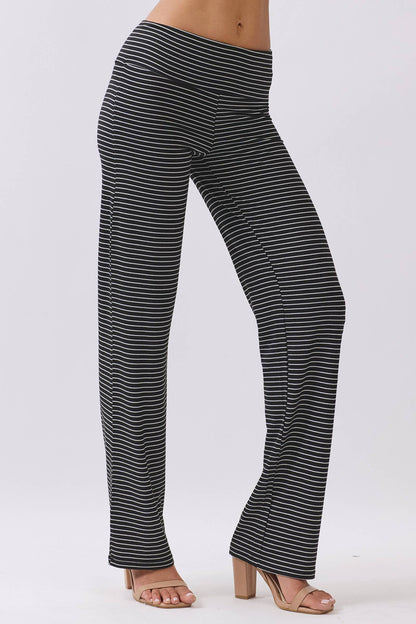 Striped Straight Leg Bottoms