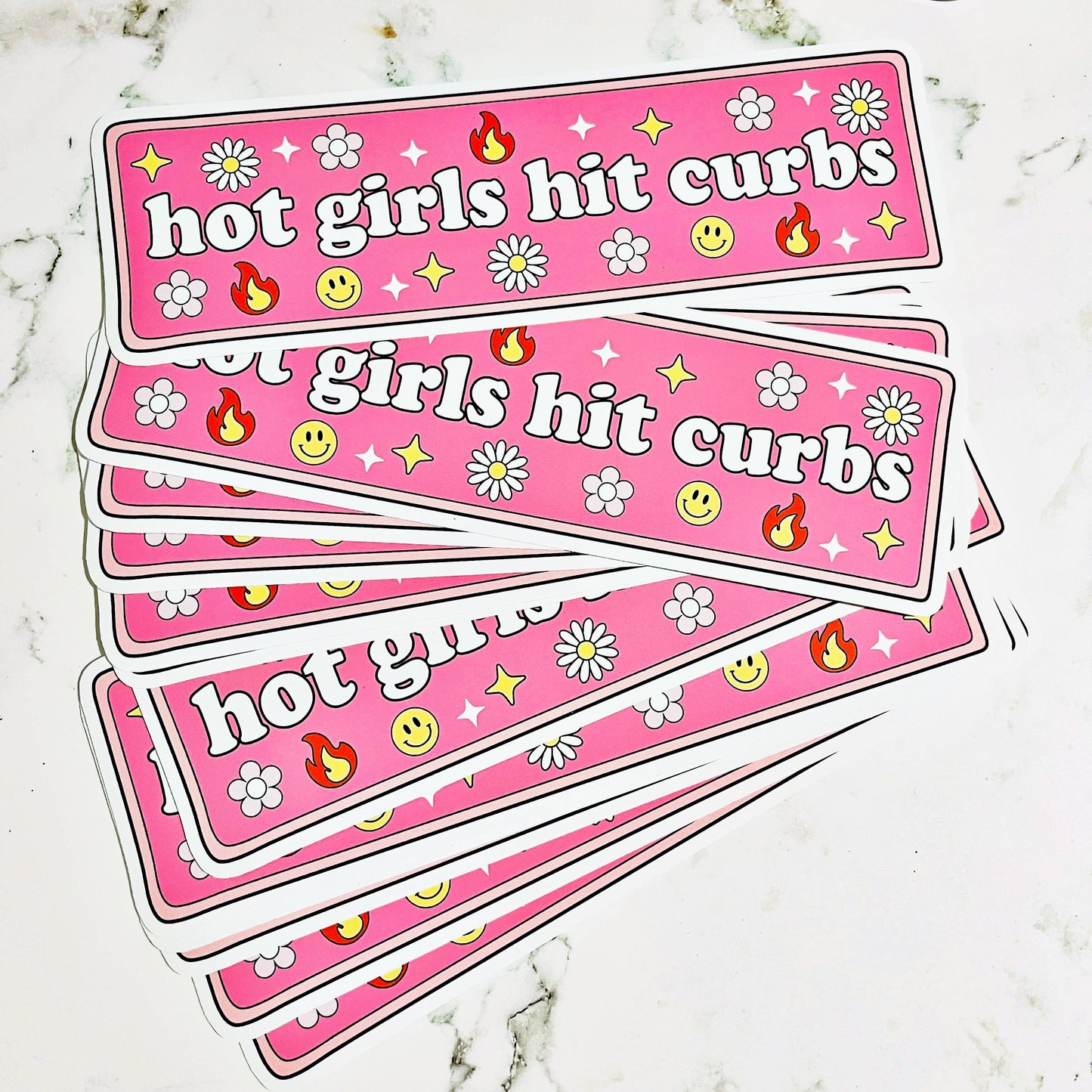 Vinyl Car Decal Hot Girls Hit Curbs