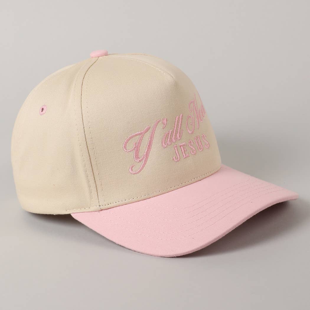 Y'all Need Jesus Lettering Embroidered Trucker Hat