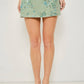 Green Mini Sequin Skirt