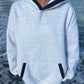 Pearl Grey Navy Blue Polka Dot Hoodie