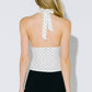Polka Dot Crepe Tiered Halter Top