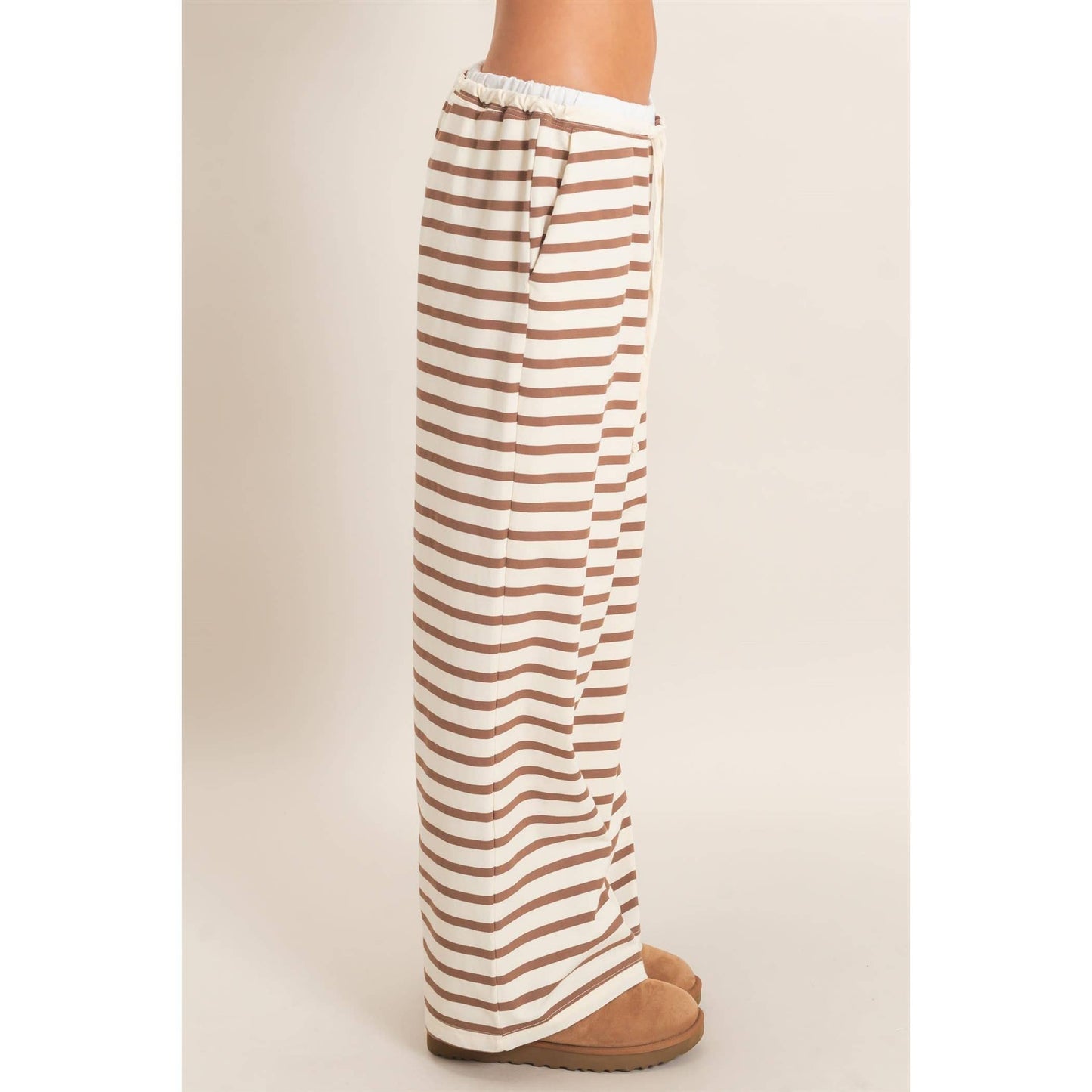Striped Wide-Leg Pants