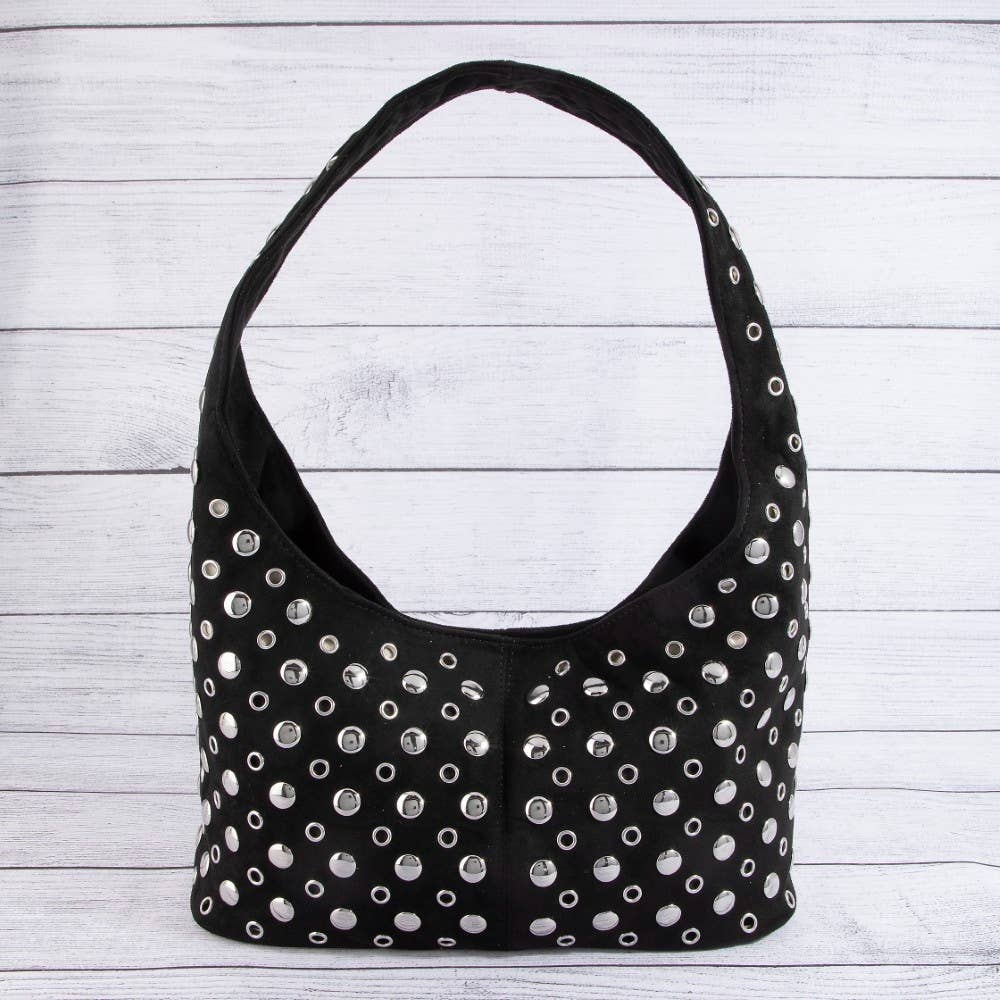 Multi Rivet Studded Shoulder Bag