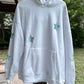 Grey Simple Embroider Star Hoodie