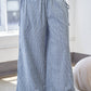Striped Wide Leg Smocked Pants