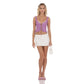 Polka Dot Front Tie Vest Top in Purple