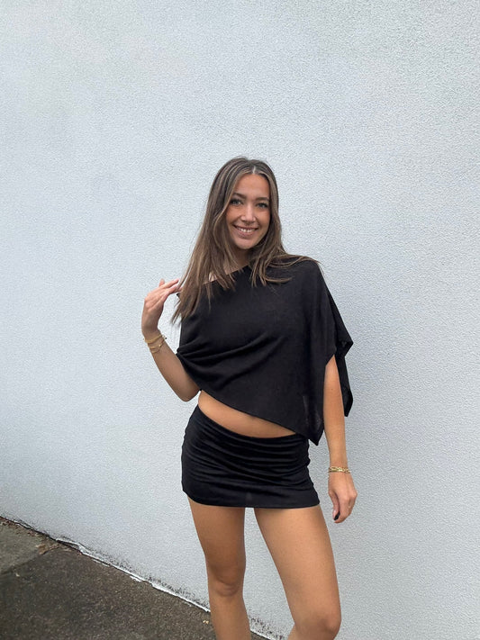 Asymmetric Sparkle Poncho