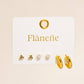 Carine 18K Gold Non-Tarnish Hoops, Pearl, CZ Earring