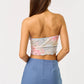 Kylie Front Twist Floral Tube Top