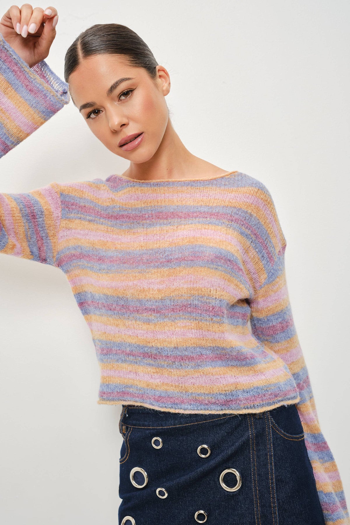 ANSEL STRIPED SWEATER