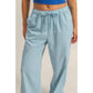 Casual Drawstring Straight Leg Pants