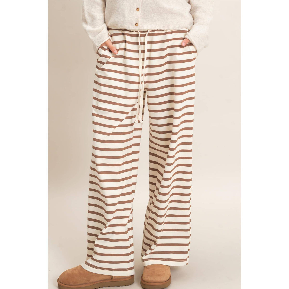 Striped Wide-Leg Pants