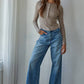 Long Sleeve Half Button Up Top