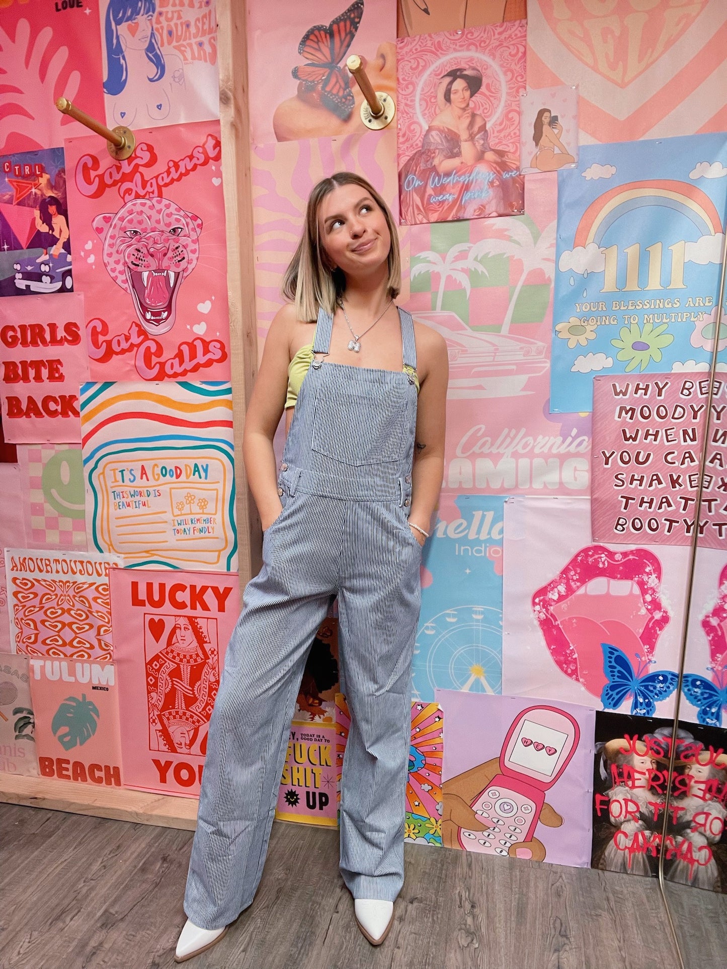 Pinstripe Overalls