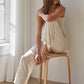 Cream Pointelle Floral Cami