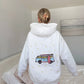 Pearl Grey Van Star Embroider Hoodie