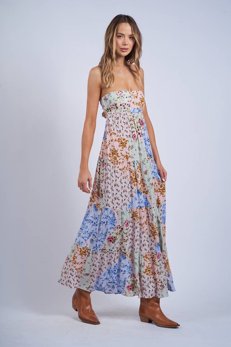 Multi-Colored Floral Dress
