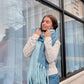 Cozy Two Tone Tassle Scarf