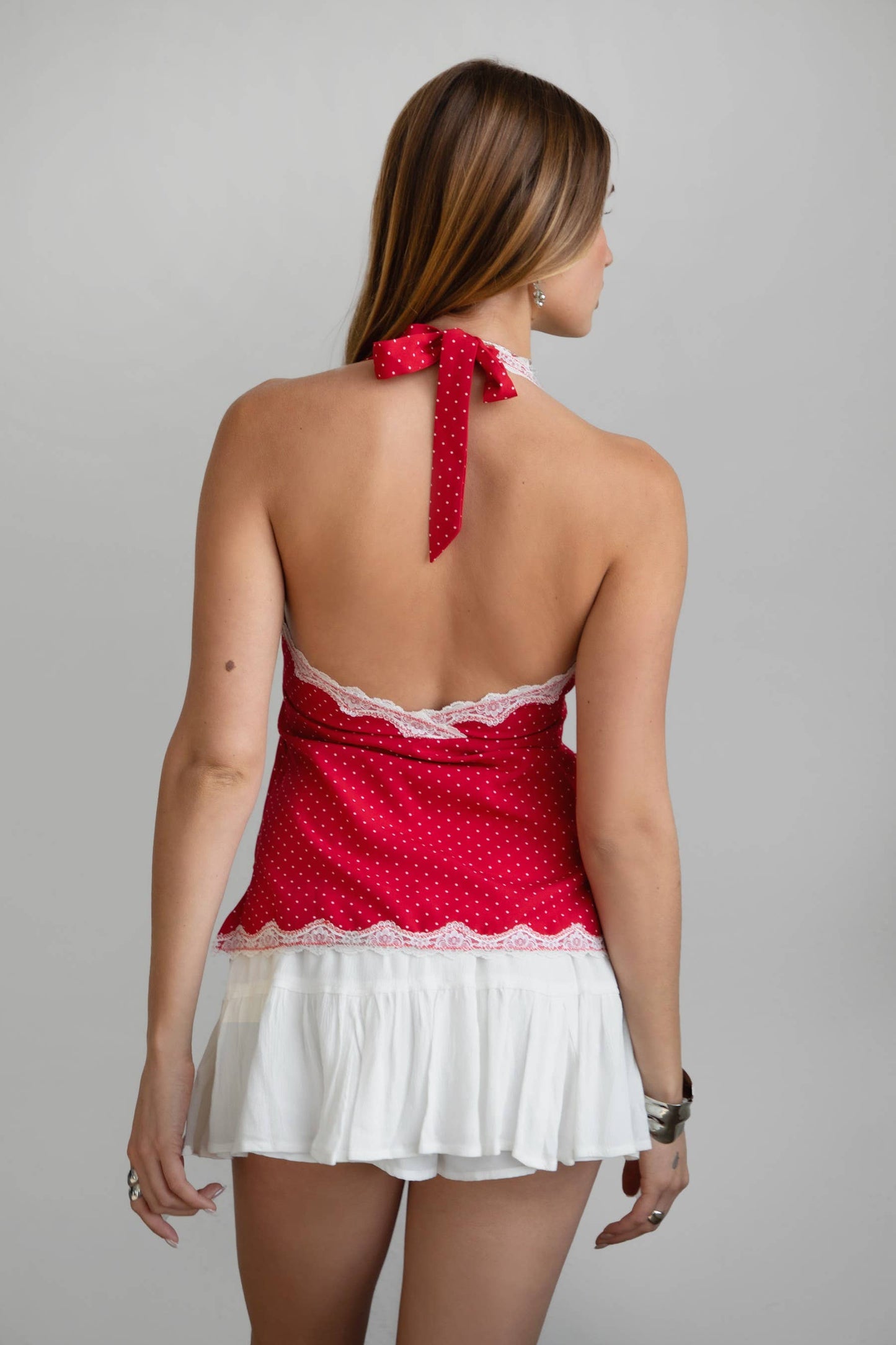 Polka Dot Lace Cami