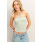 Strapless Jacquard Top