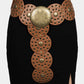 Faux Leather Western Bohemian Disc Belt