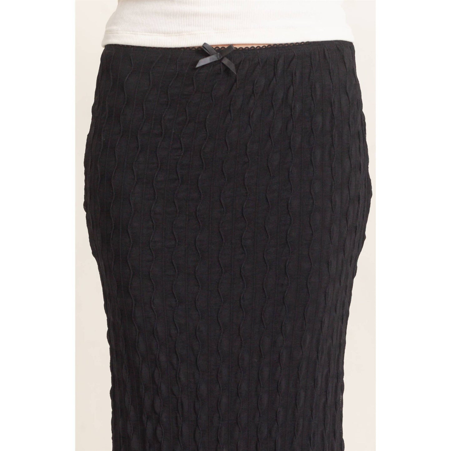 Textured Maxi Skirt