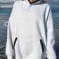 Pearl Grey Navy Blue Polka Dot Hoodie