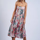 Floral Sleeveless Smocked Midi Dress