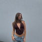 Cowl Neck Halter Top