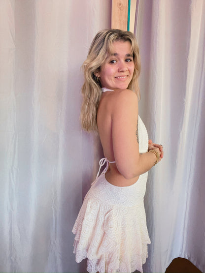 Evelyn Open Front Bow Dress